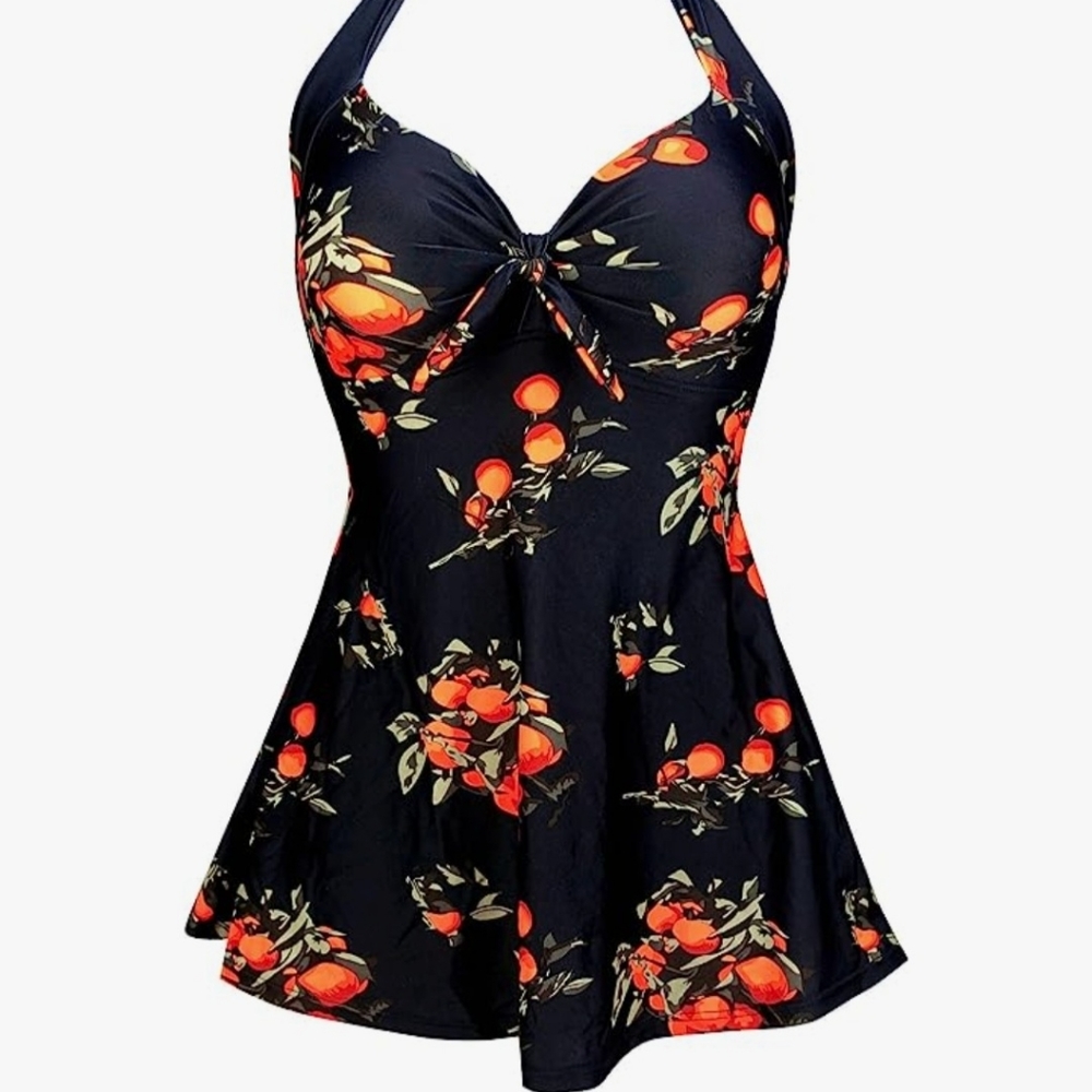COCOSHIP swimdress Black & Tangerine 🍊 XL